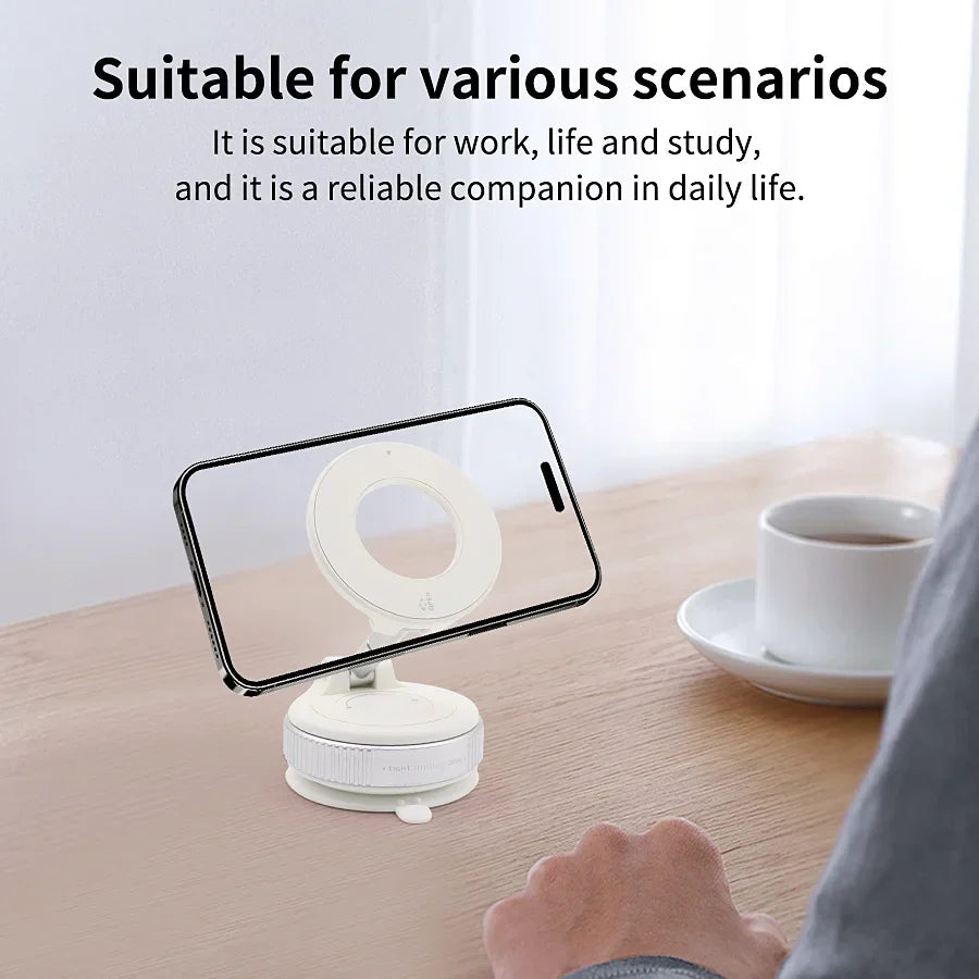 Car Mount Electric Vacuum Magnetic Holder Foldable Strong Suction Stand