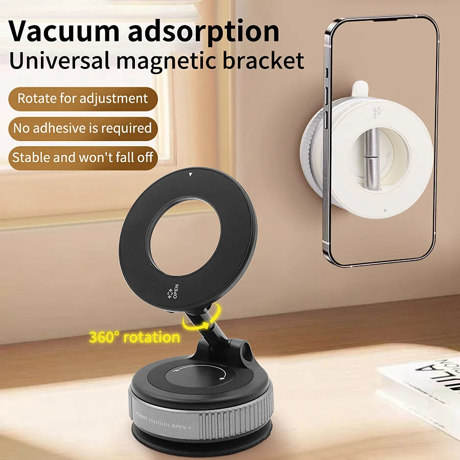 Car Mount Electric Vacuum Magnetic Holder Foldable Strong Suction Stand