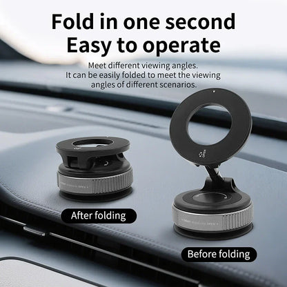 Car Mount Electric Vacuum Magnetic Holder Foldable Strong Suction Stand